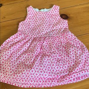 White and pink floral dress